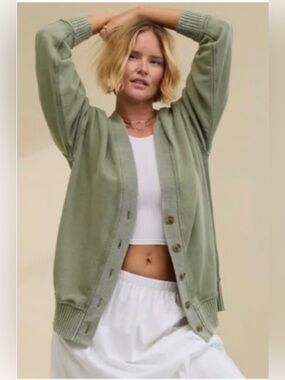 Aerie oversized fleece cardigan